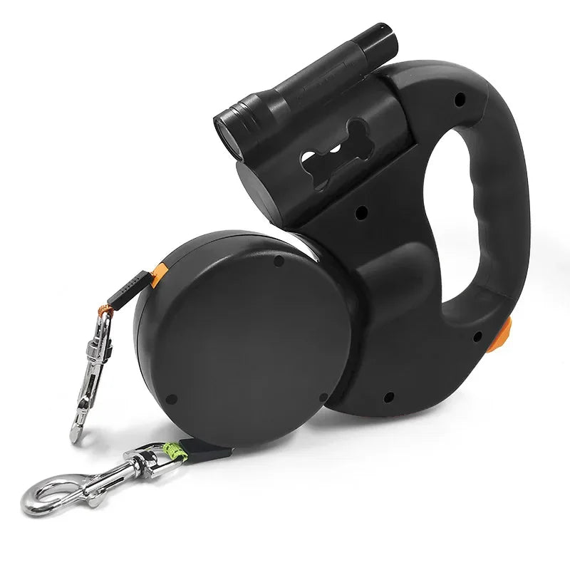 Anti-Tangle Dual Retractable Dog Leash