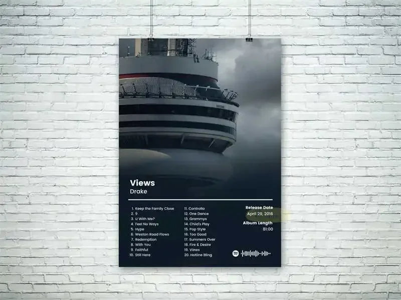 Modern Music Album Canvas Poster