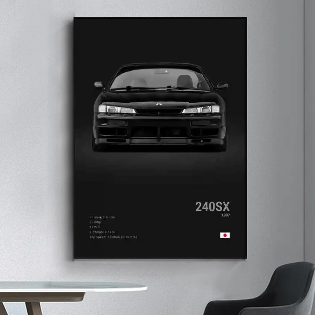 JDM Cars Canvas Wall Poster