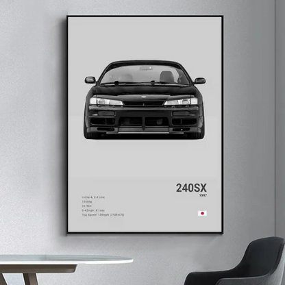 JDM Cars Canvas Wall Poster