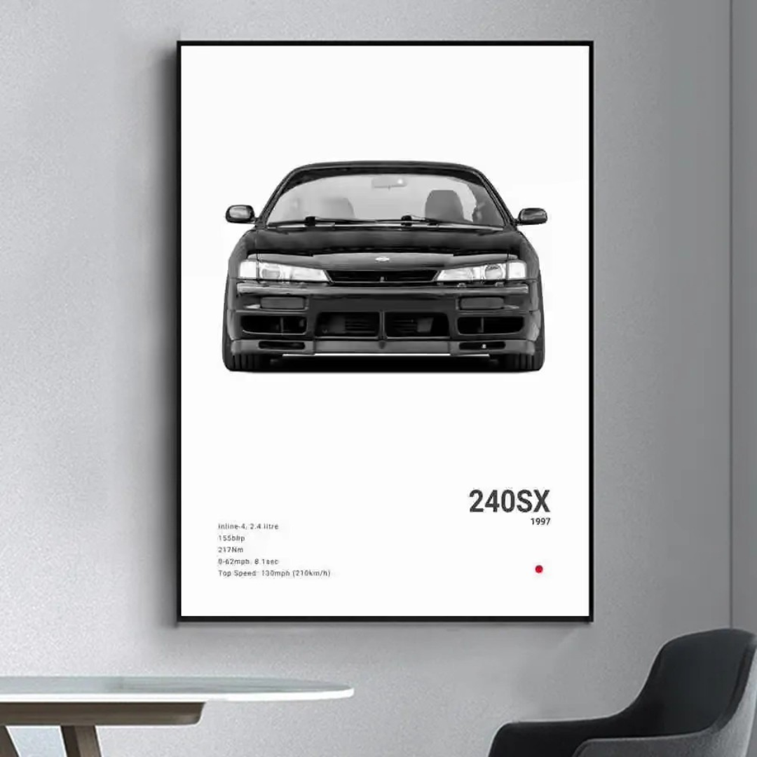 JDM Cars Canvas Wall Poster