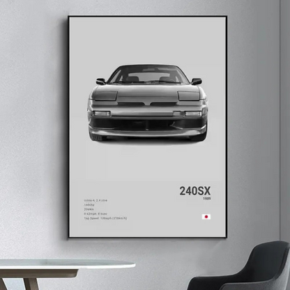 JDM Cars Canvas Wall Poster