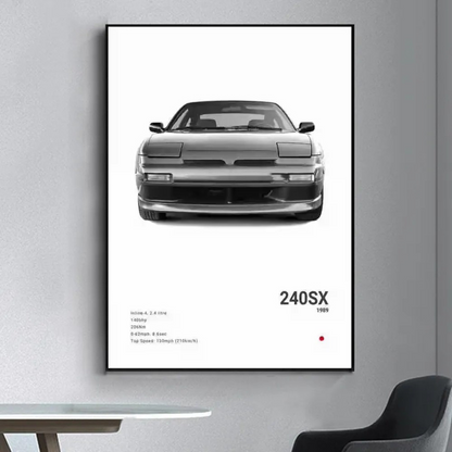 JDM Cars Canvas Wall Poster