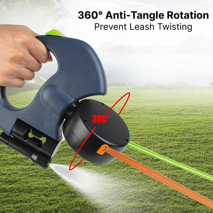 Anti-Tangle Dual Retractable Dog Leash