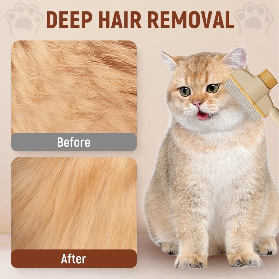 Self-Cleaning Cat Hair Removal Brush