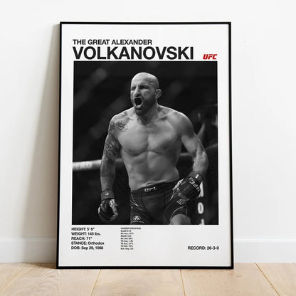 Monochrome UFC Fighter Poster