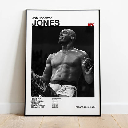 Monochrome UFC Fighter Poster