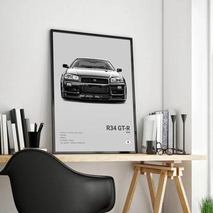 JDM Cars Canvas Wall Poster