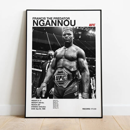 Monochrome UFC Fighter Poster