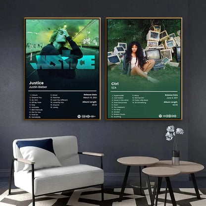 Modern Music Album Canvas Poster