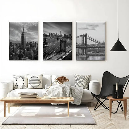 Monochrome New York City Wall Poster