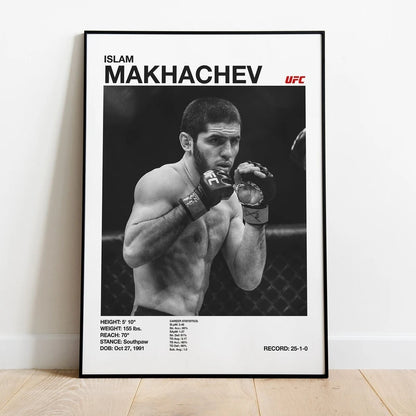 Monochrome UFC Fighter Poster