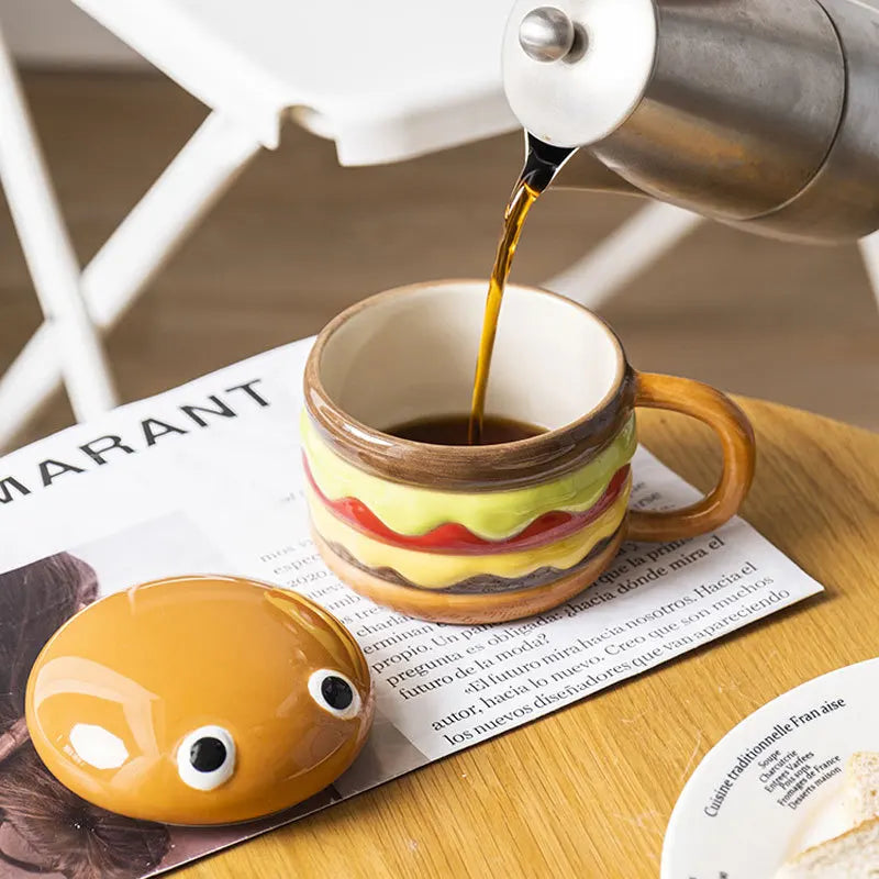 Hamburger Ceramic Coffee Mug