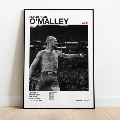 Monochrome UFC Fighter Poster