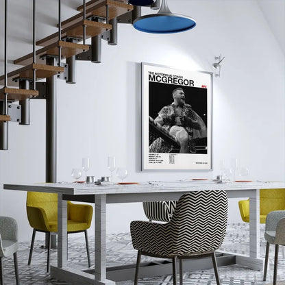 Monochrome UFC Fighter Poster