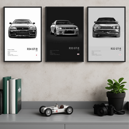 JDM Cars Canvas Wall Poster