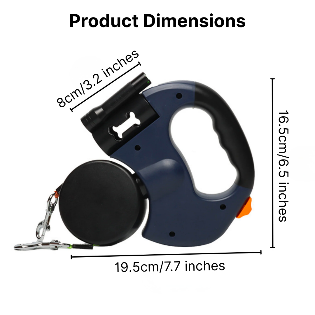 Anti-Tangle Dual Retractable Dog Leash