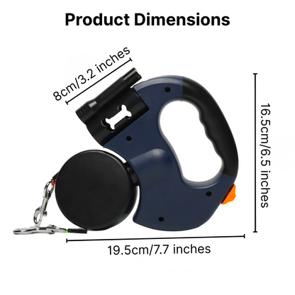 Anti-Tangle Dual Retractable Dog Leash