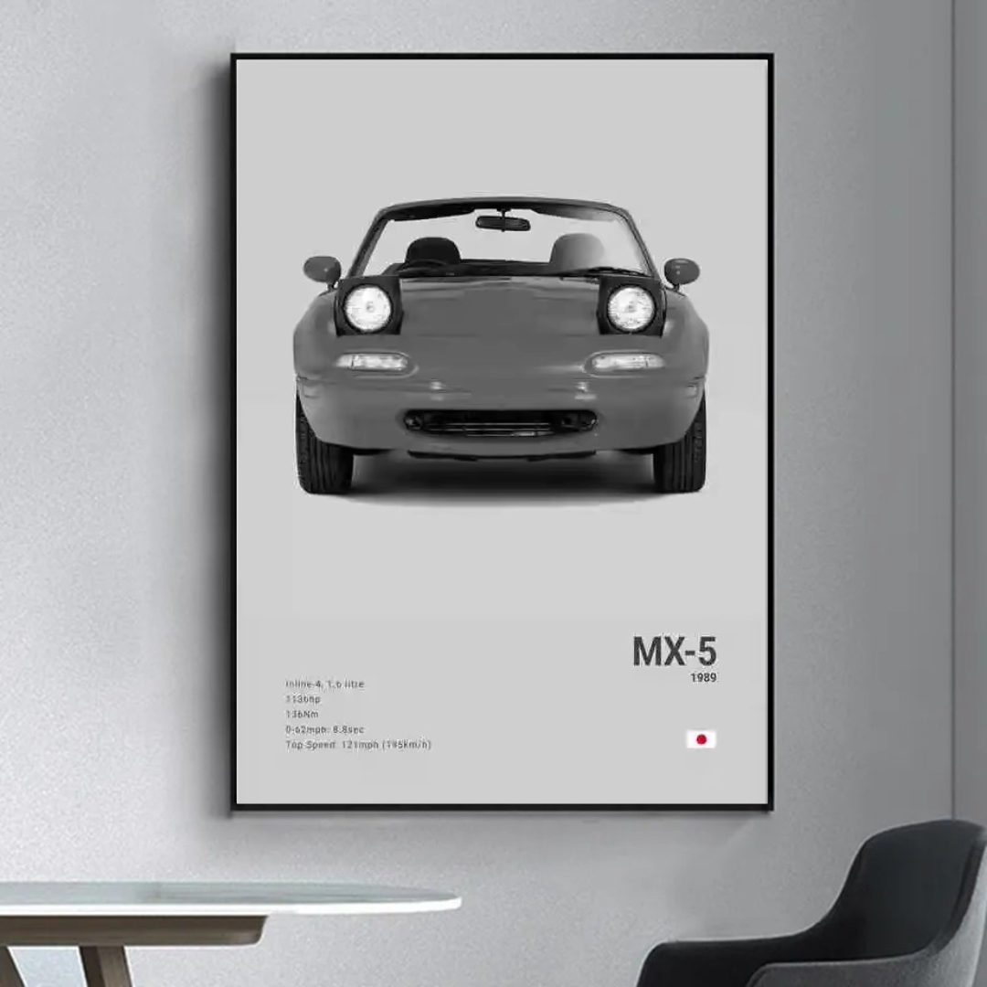 JDM Cars Canvas Wall Poster