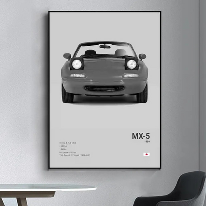 JDM Cars Canvas Wall Poster