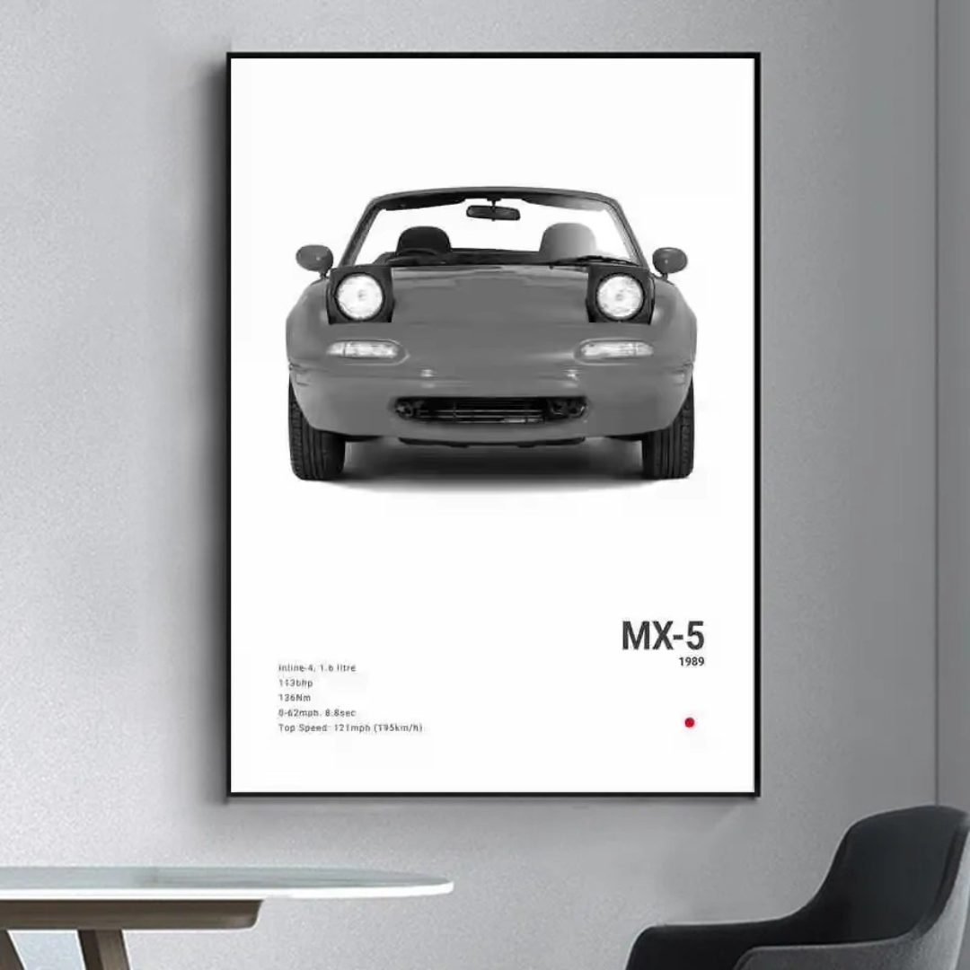 JDM Cars Canvas Wall Poster