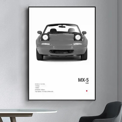 JDM Cars Canvas Wall Poster
