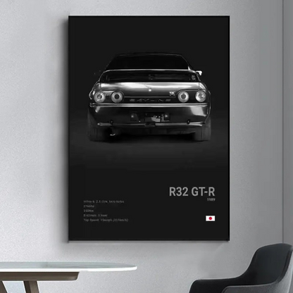 JDM Cars Canvas Wall Poster