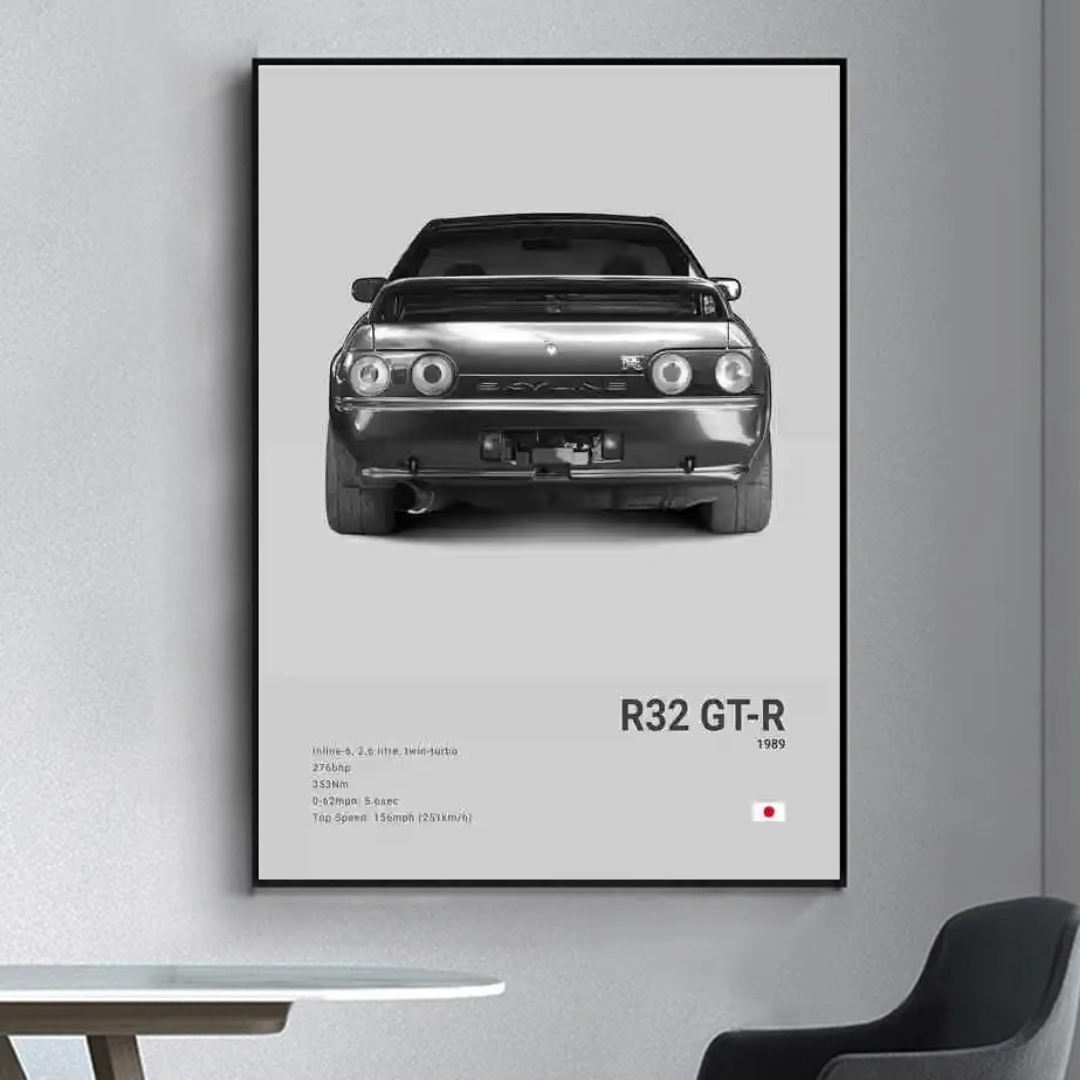 JDM Cars Canvas Wall Poster
