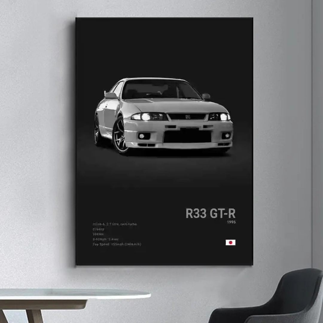 JDM Cars Canvas Wall Poster