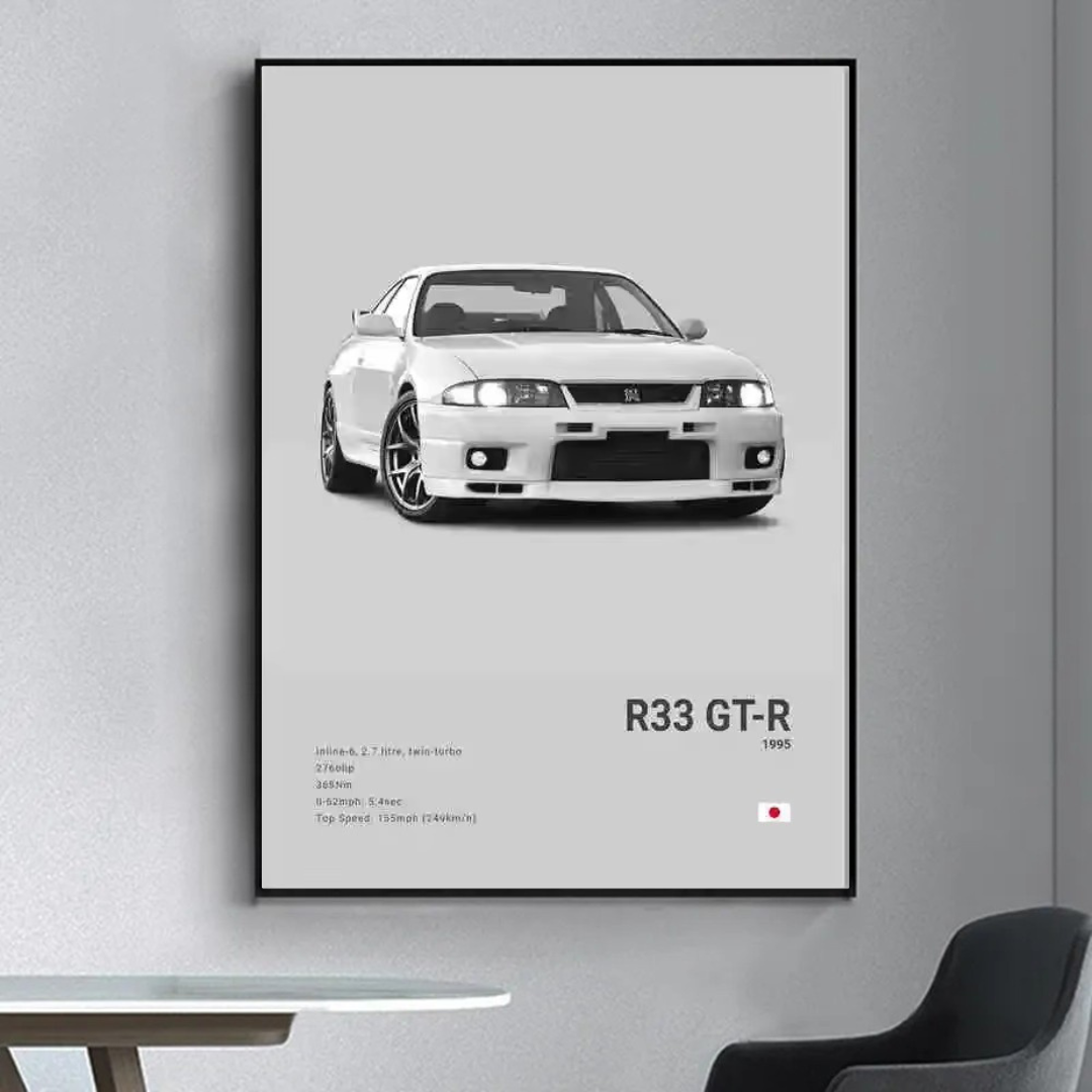 JDM Cars Canvas Wall Poster