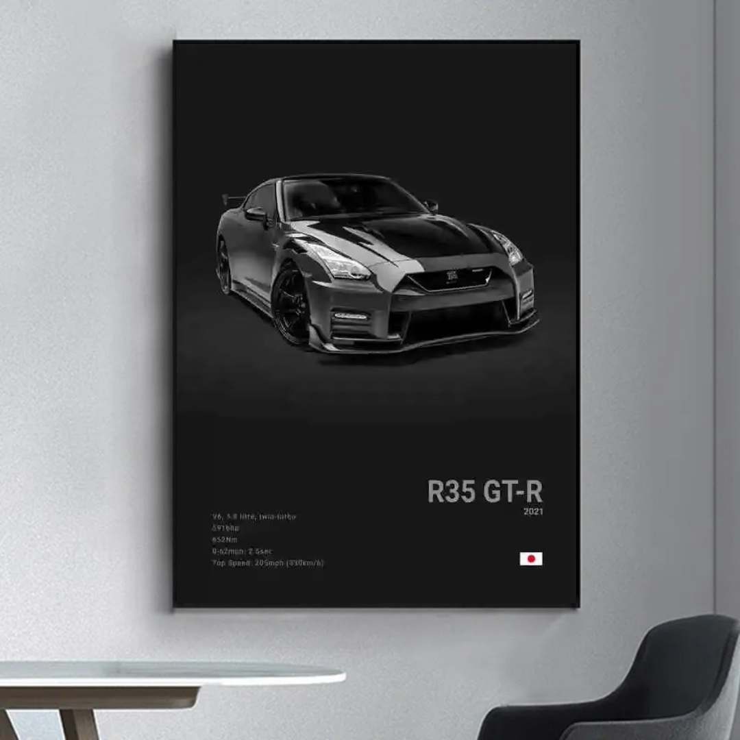 JDM Cars Canvas Wall Poster