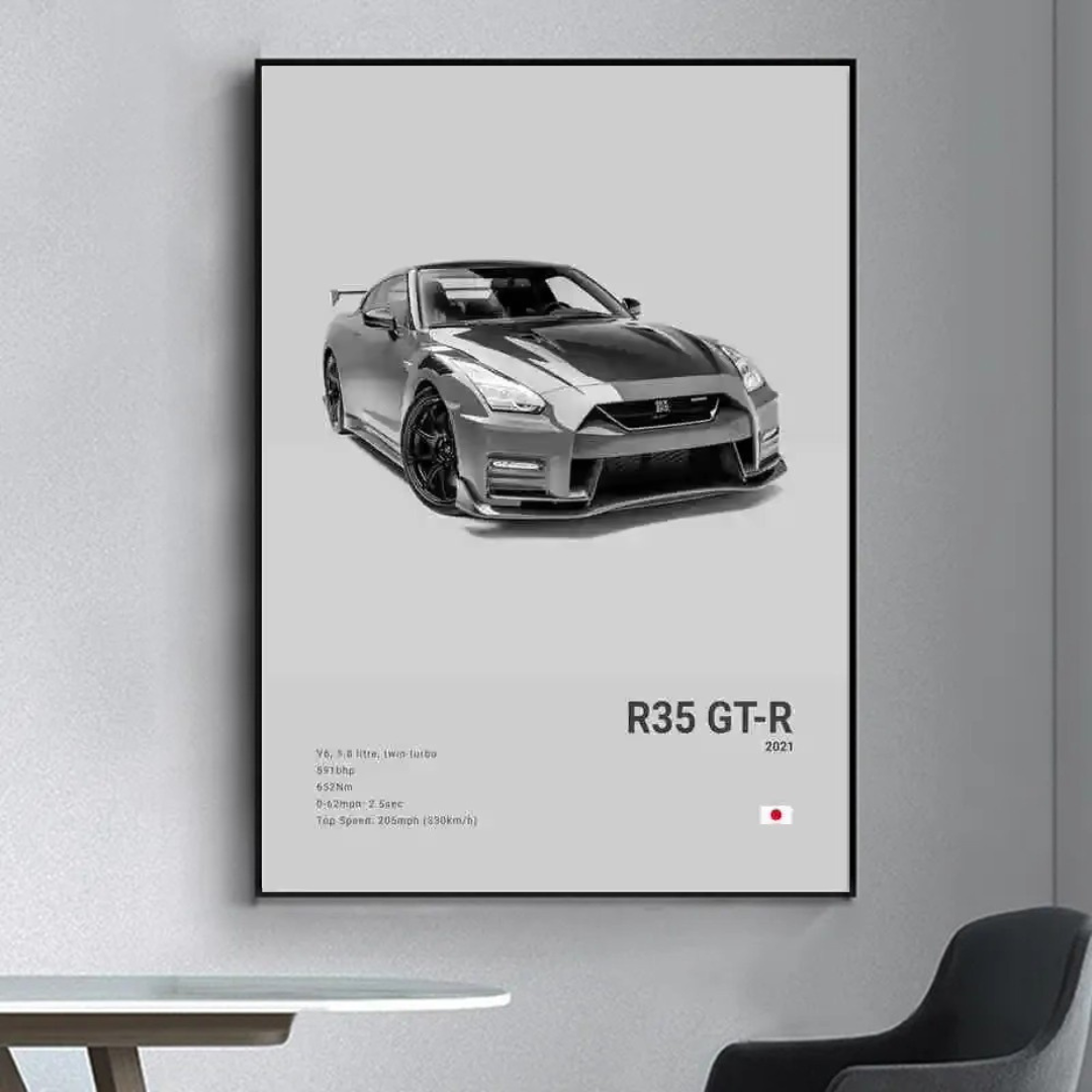 JDM Cars Canvas Wall Poster